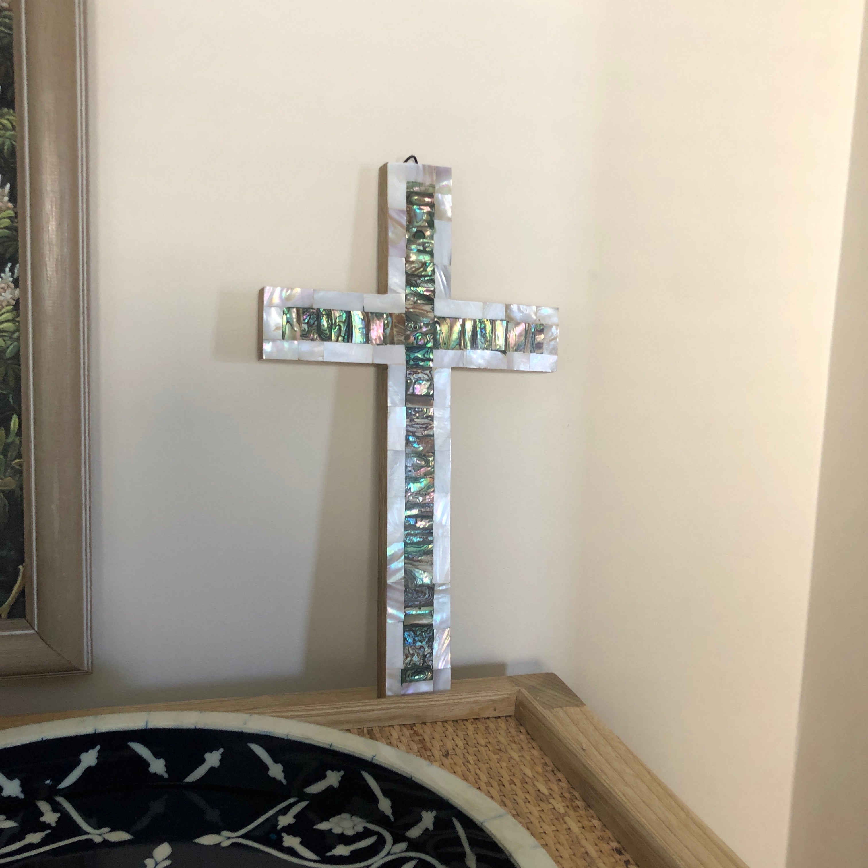 Mother of Pearl Cross Wall Plaque