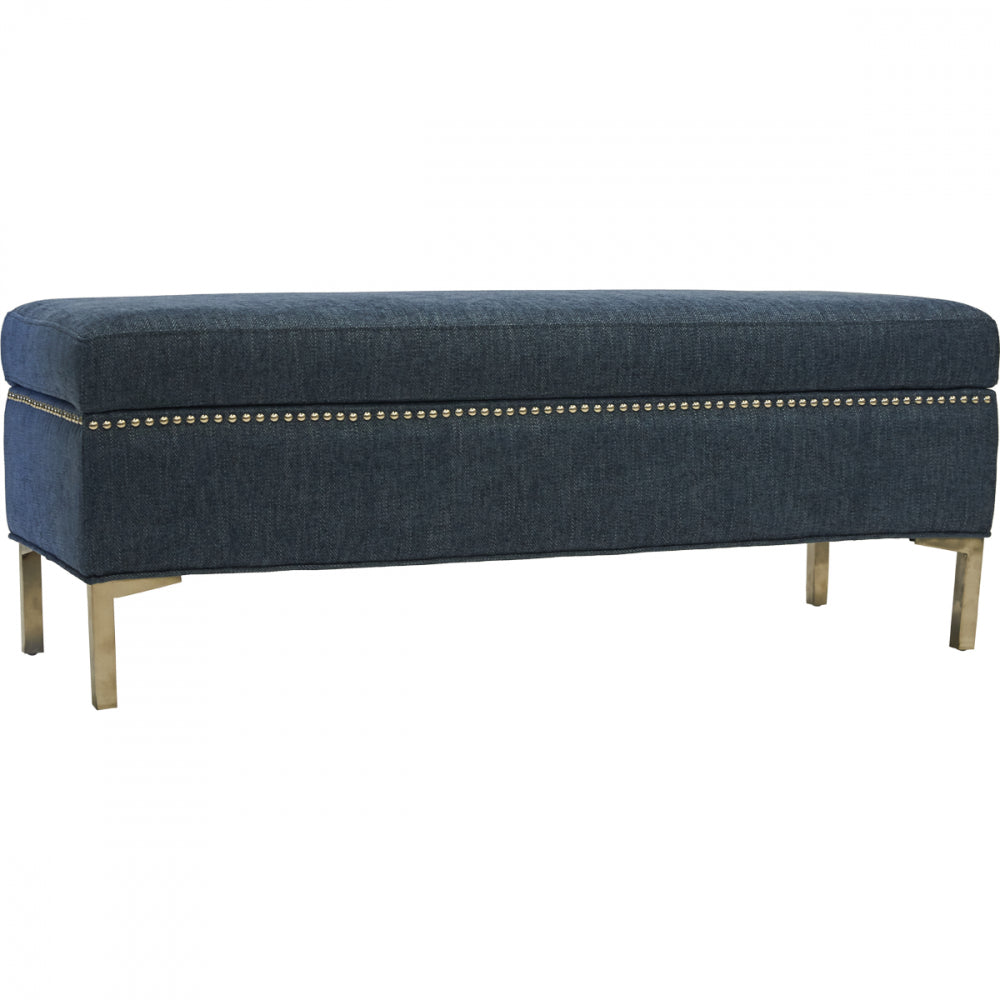 Albany Bed End in Aegean Blue