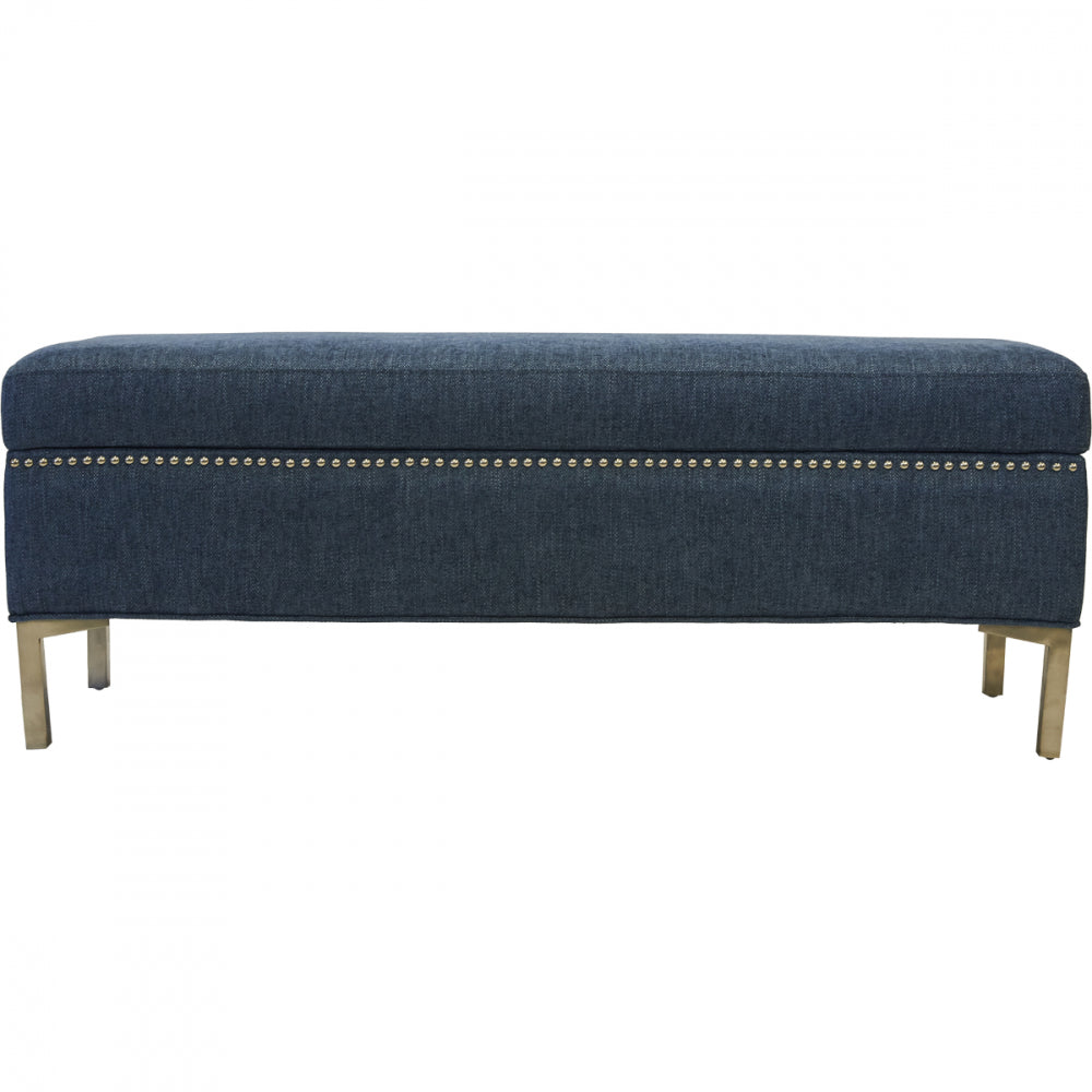 Albany Bed End in Aegean Blue