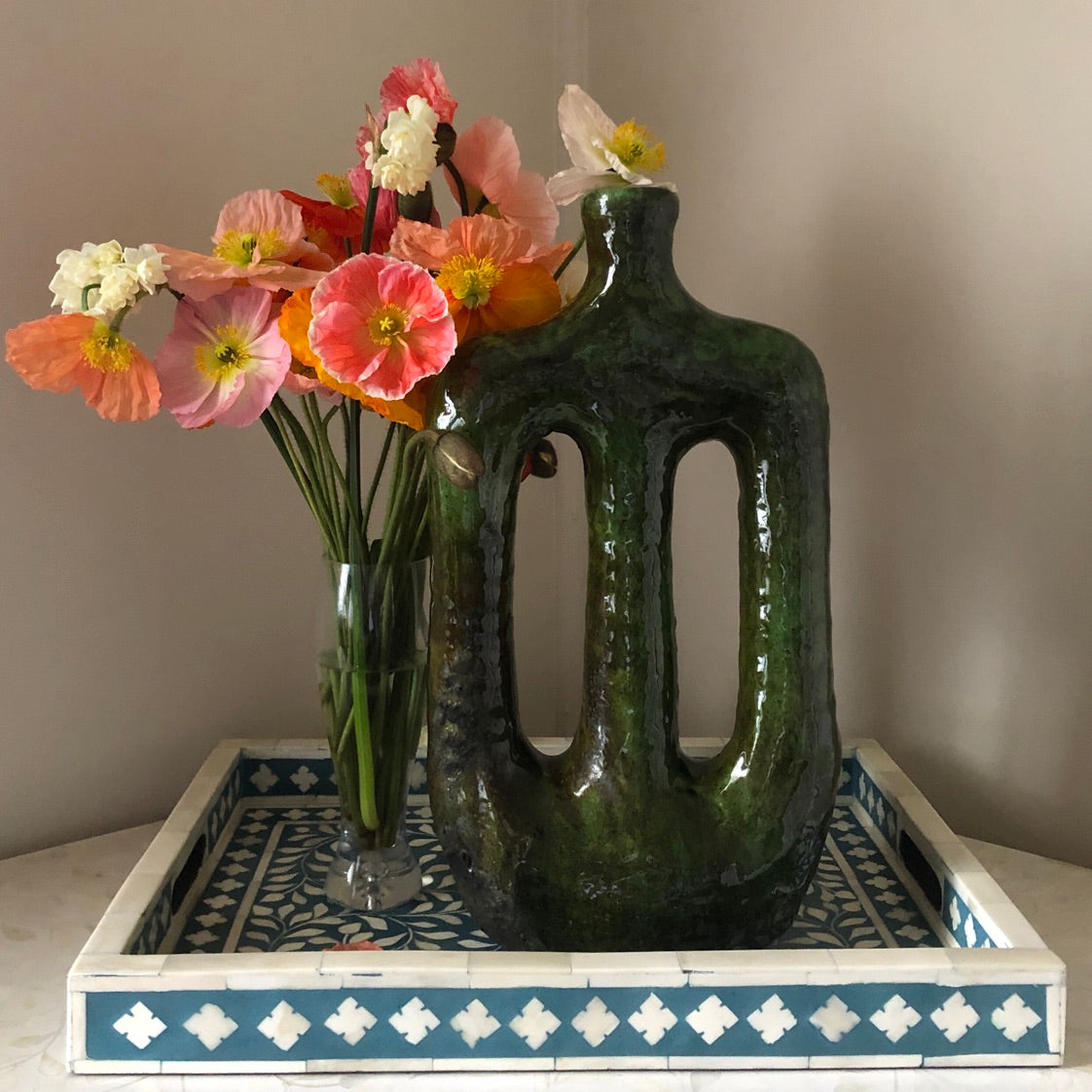 Tamegroute Abstract Triple Candleholder