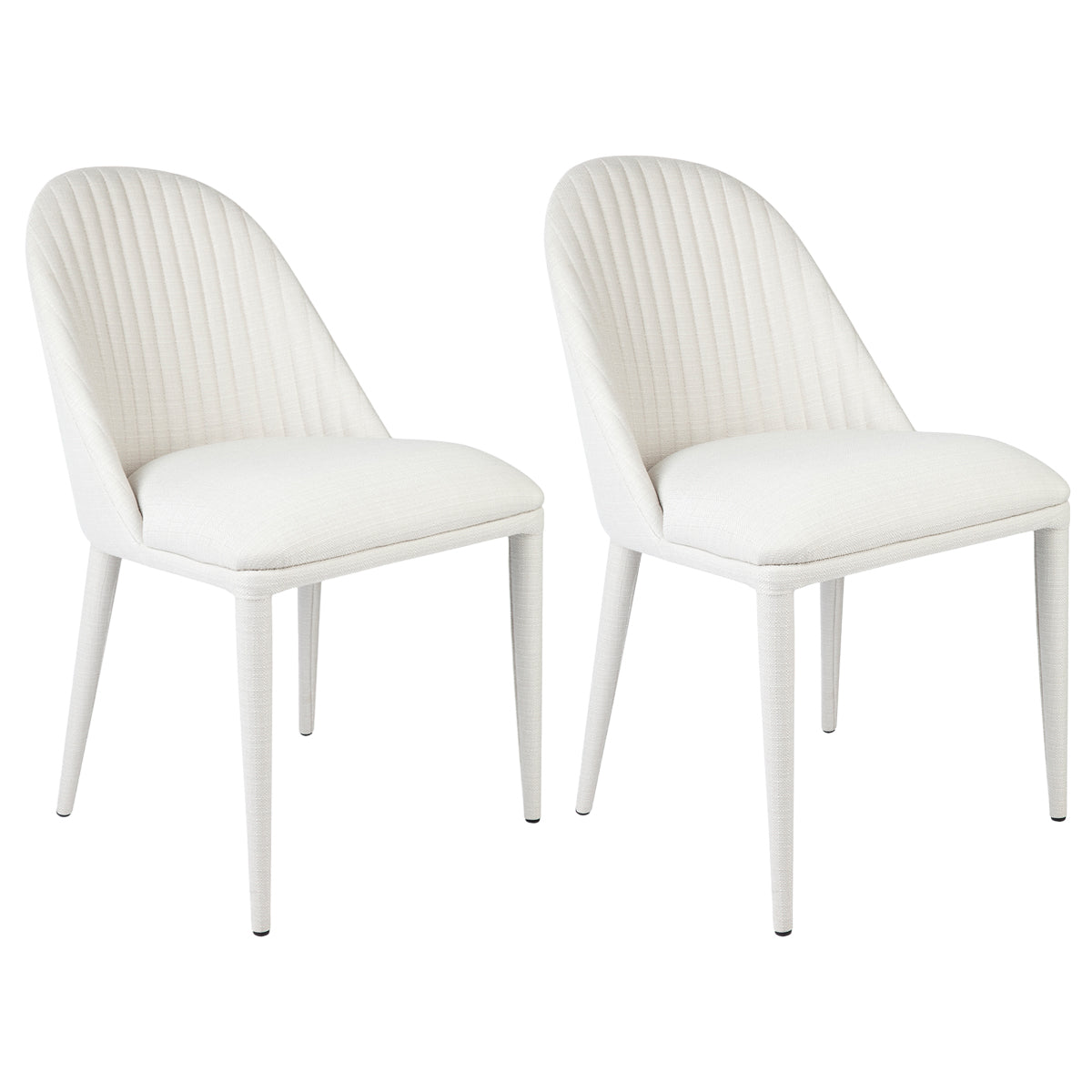 Dante Panelled Dining Chair in Natural - Set of Two