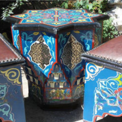 Handpainted Star Side Table