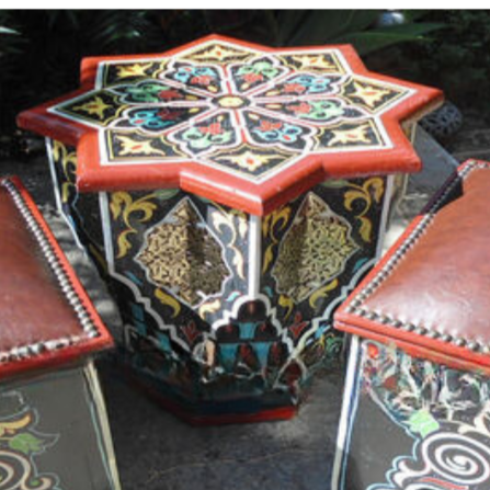 Handpainted Star Side Table