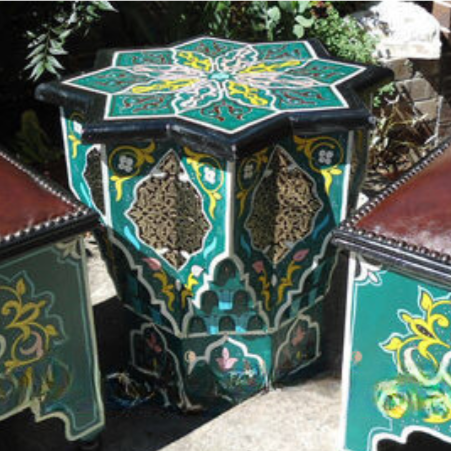 Handpainted Star Side Table