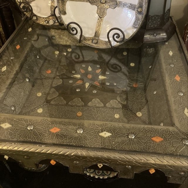 Sultan's Square Table in Silver Nickel