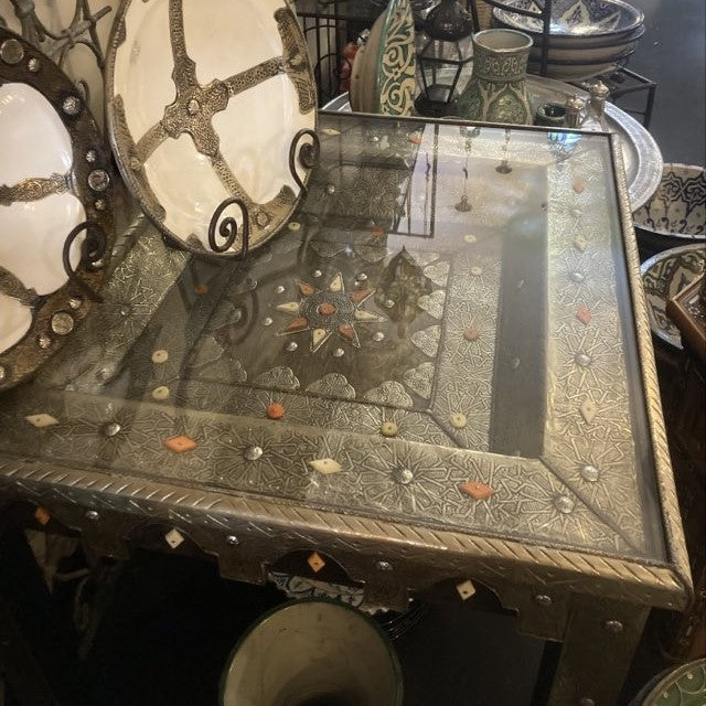 Sultan's Square Table in Silver Nickel