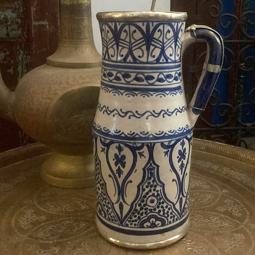 Moorish Fez Jug in Blue