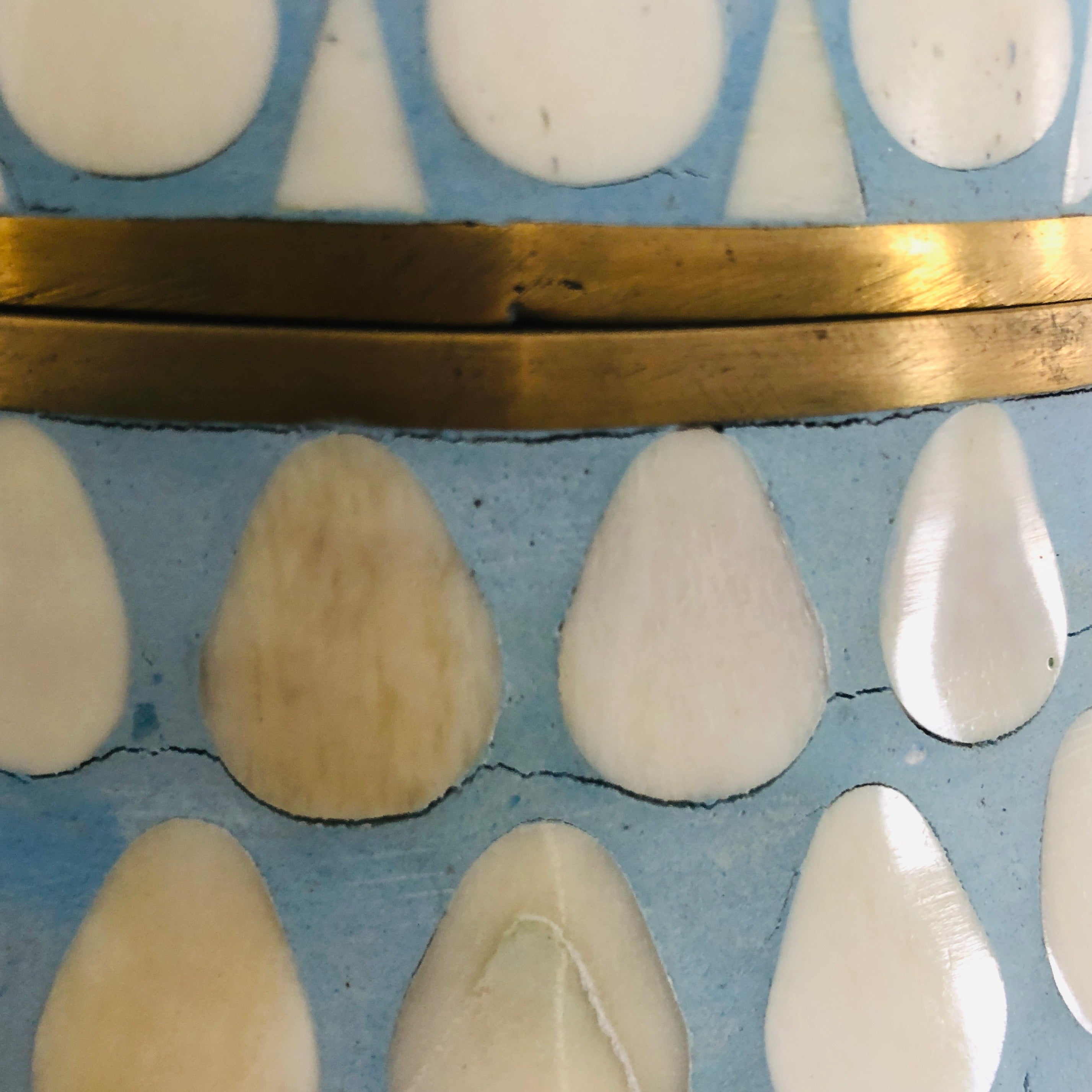 Bone Inlay Suri  Box in Powder Blue - Warehouse Sale