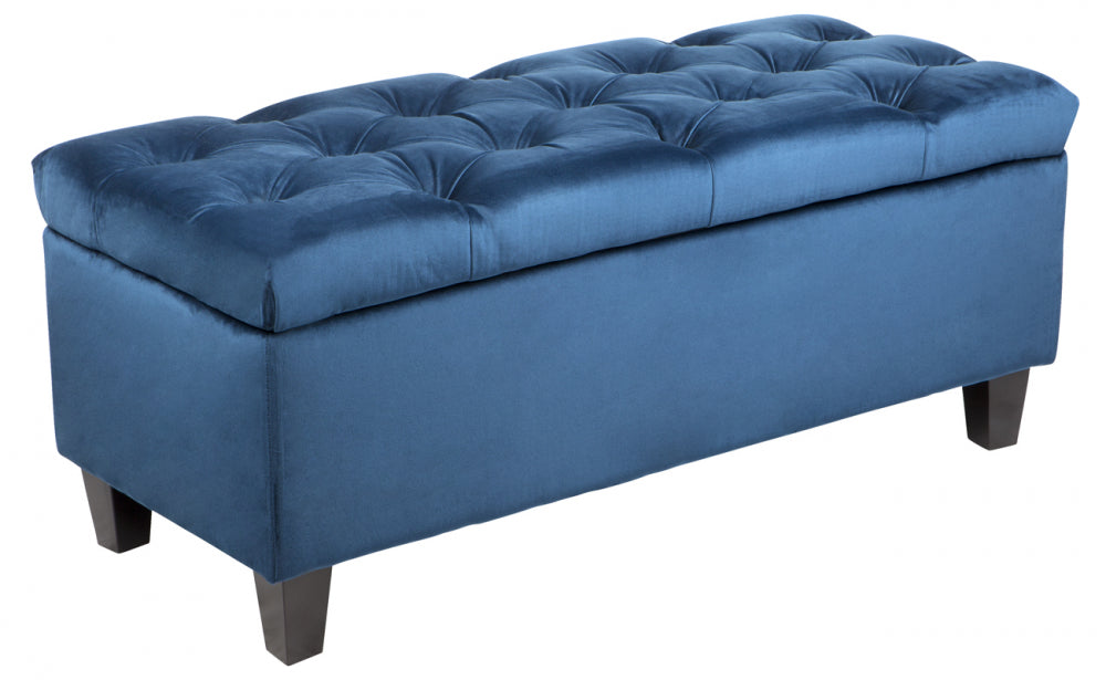 Pippa Storage Ottoman in Navy
