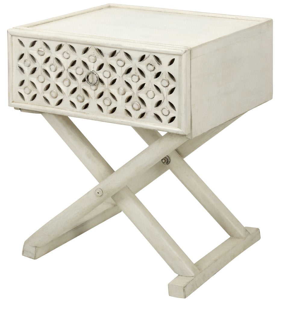 Carved Wood Bedside
