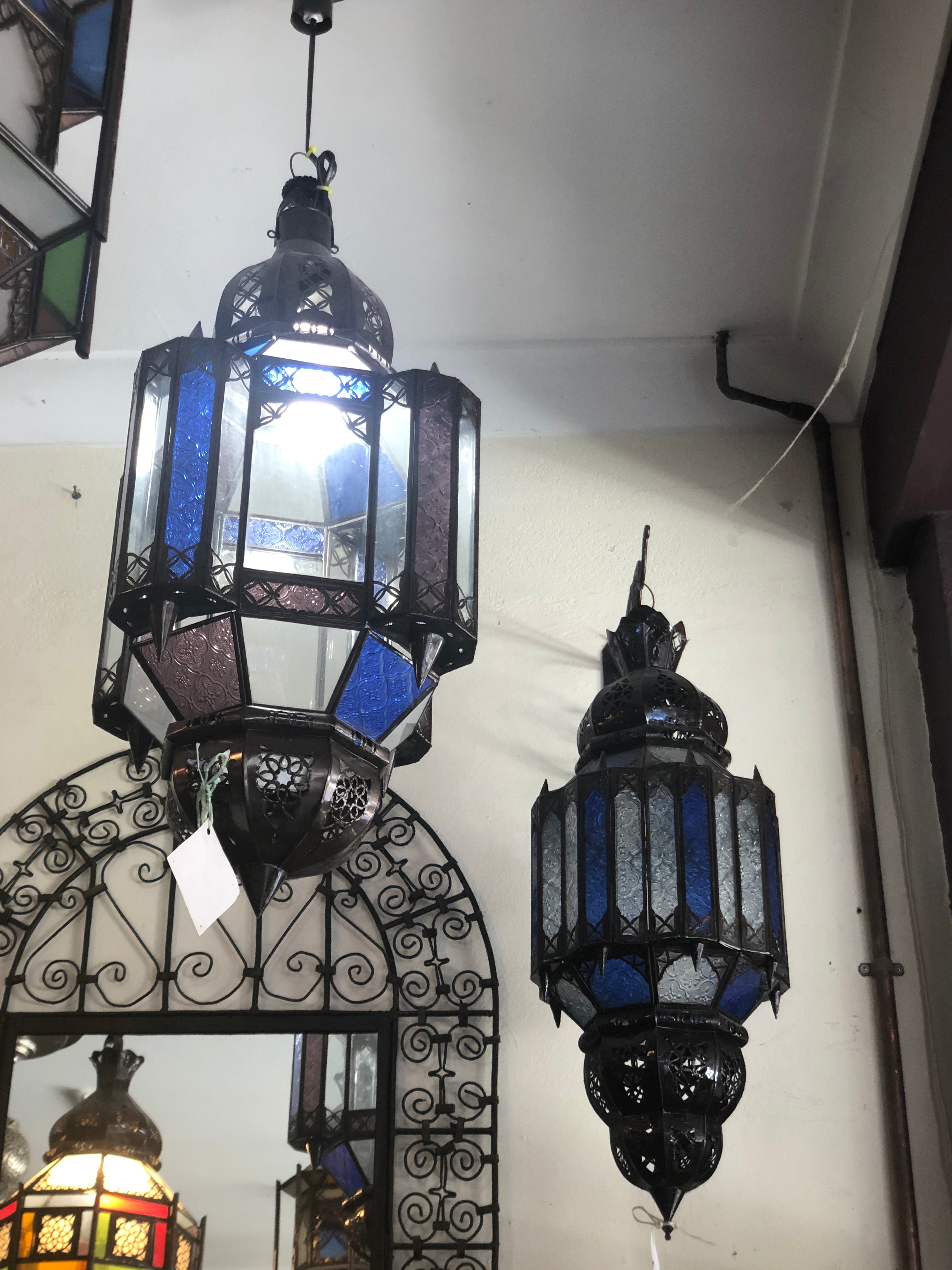 Classic Moroccan Hanging Glass Pendant Light