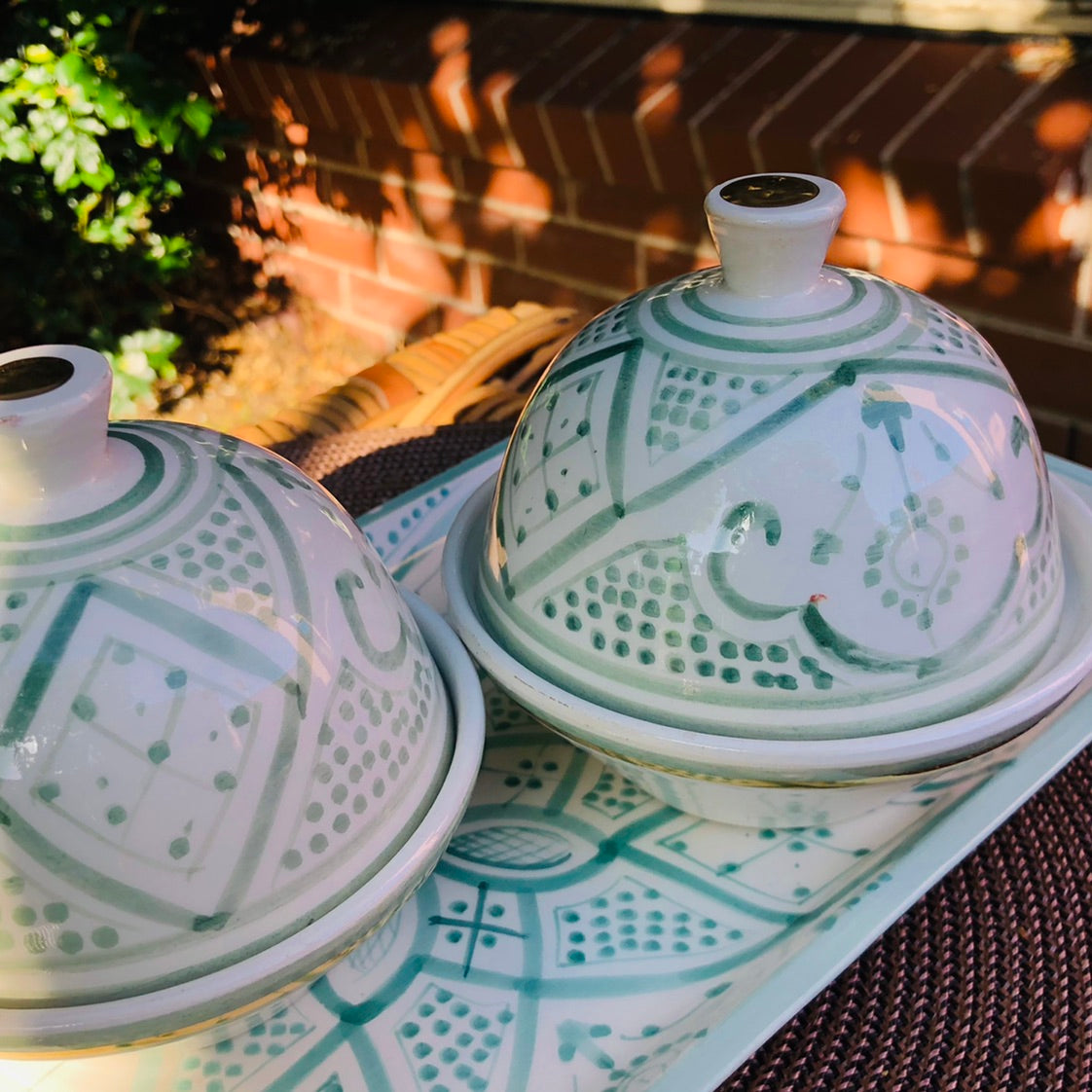 Pastel Safi Serving Plate in Mint