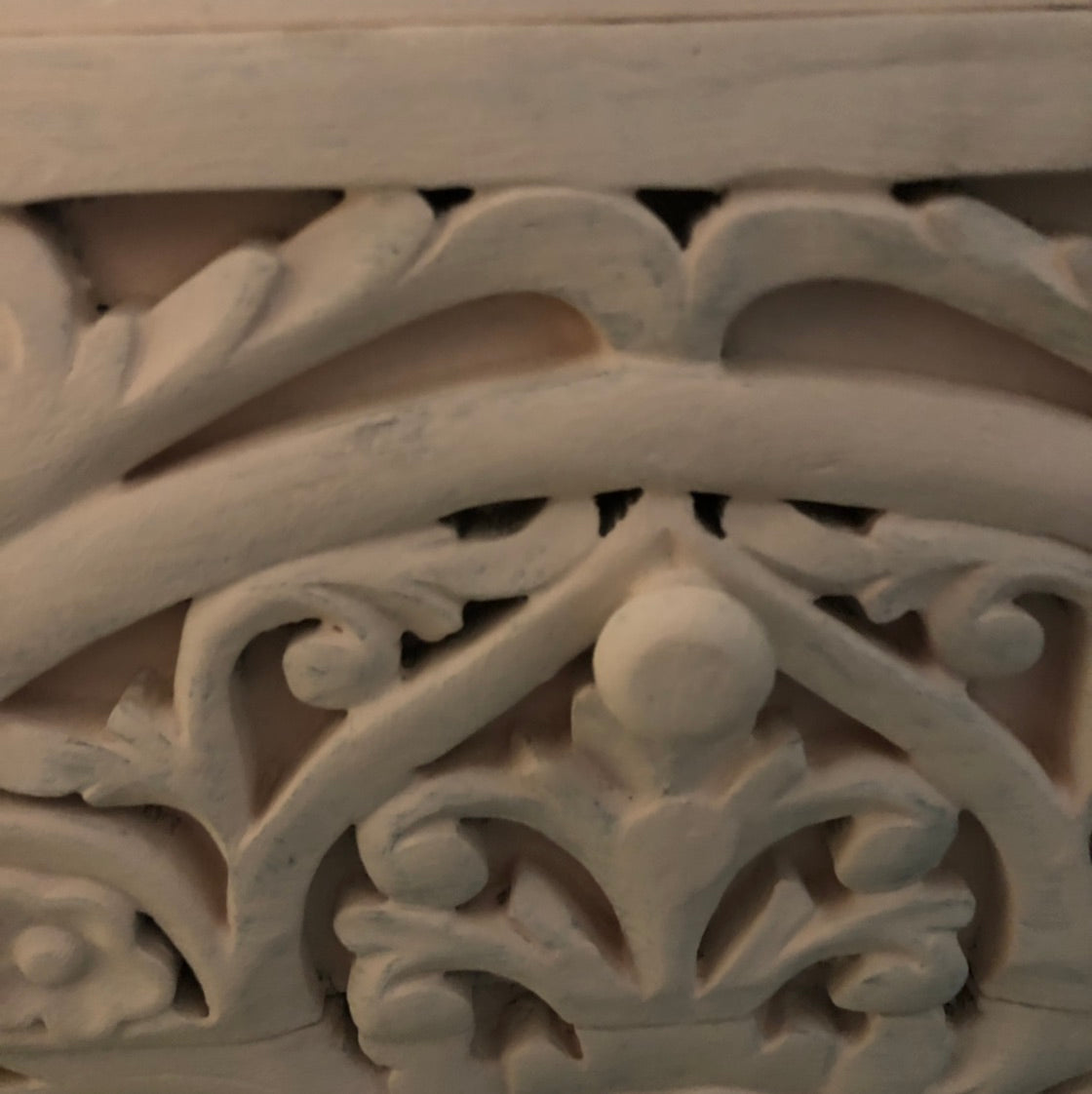 Carved Indian Console with Floral Detail