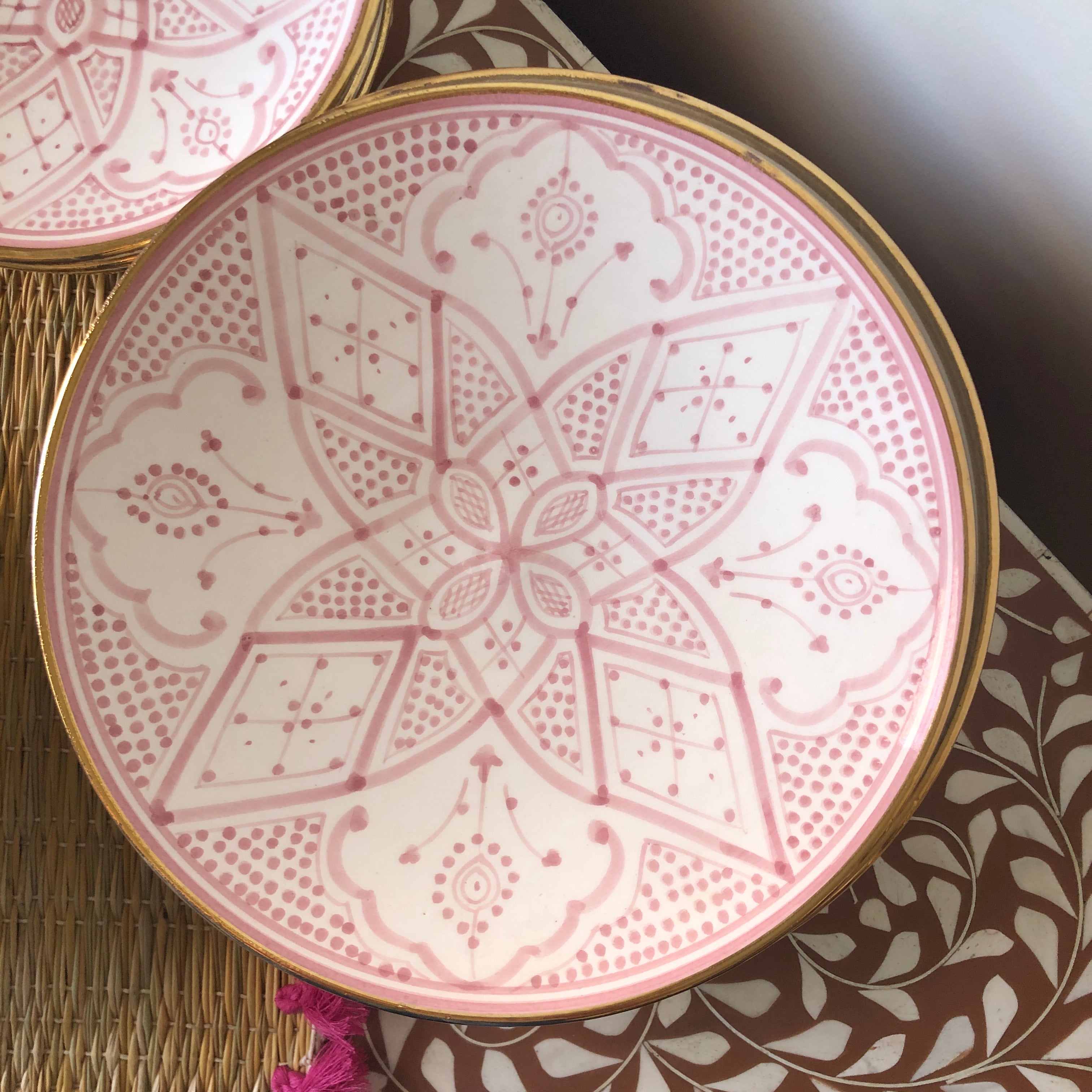 Pastel Safi Plates (Set of Two) in Rose