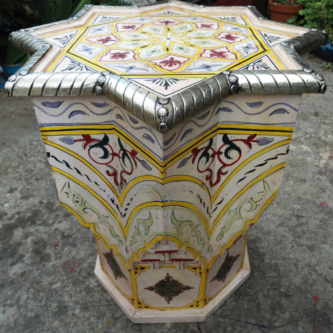 Handpainted Star Side Table