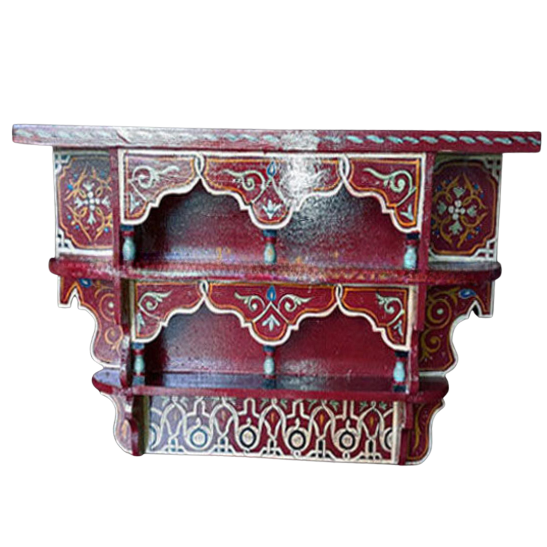 Moroccan Hand Painted Wall Shelf