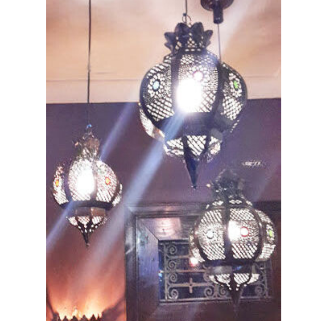 Genuine Moroccan Fretwork Pendant Light Shade - Awzal