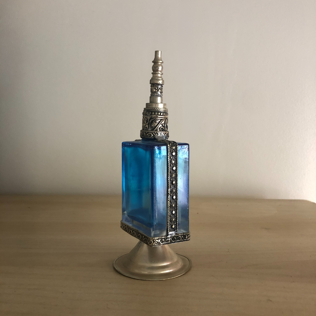 Moroccan Perfume Bottle in Blue