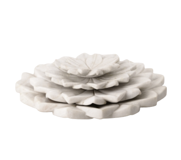 Banswara Lotus Marble Plate