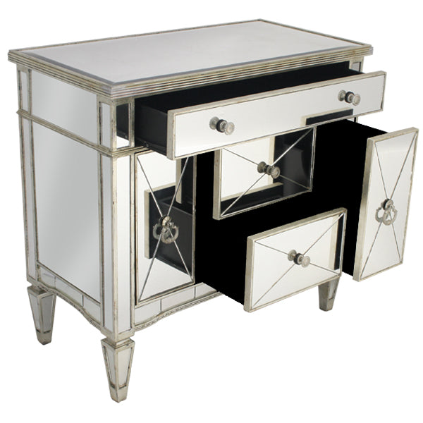 Mirrored Dresser Nightstand