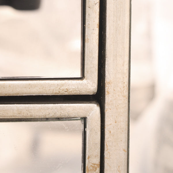 Antique Ribbed Mirror 3 Drawer Bedside