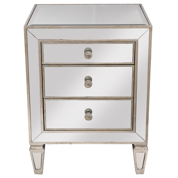 Antique Mirrored Storage Cabinet