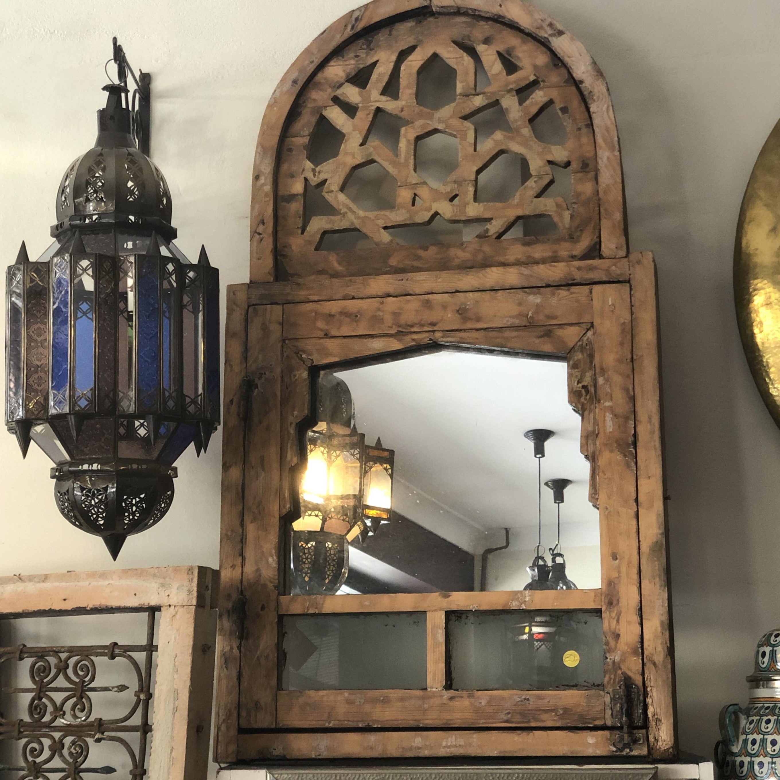 Moroccan Hanging Lantern in Blue