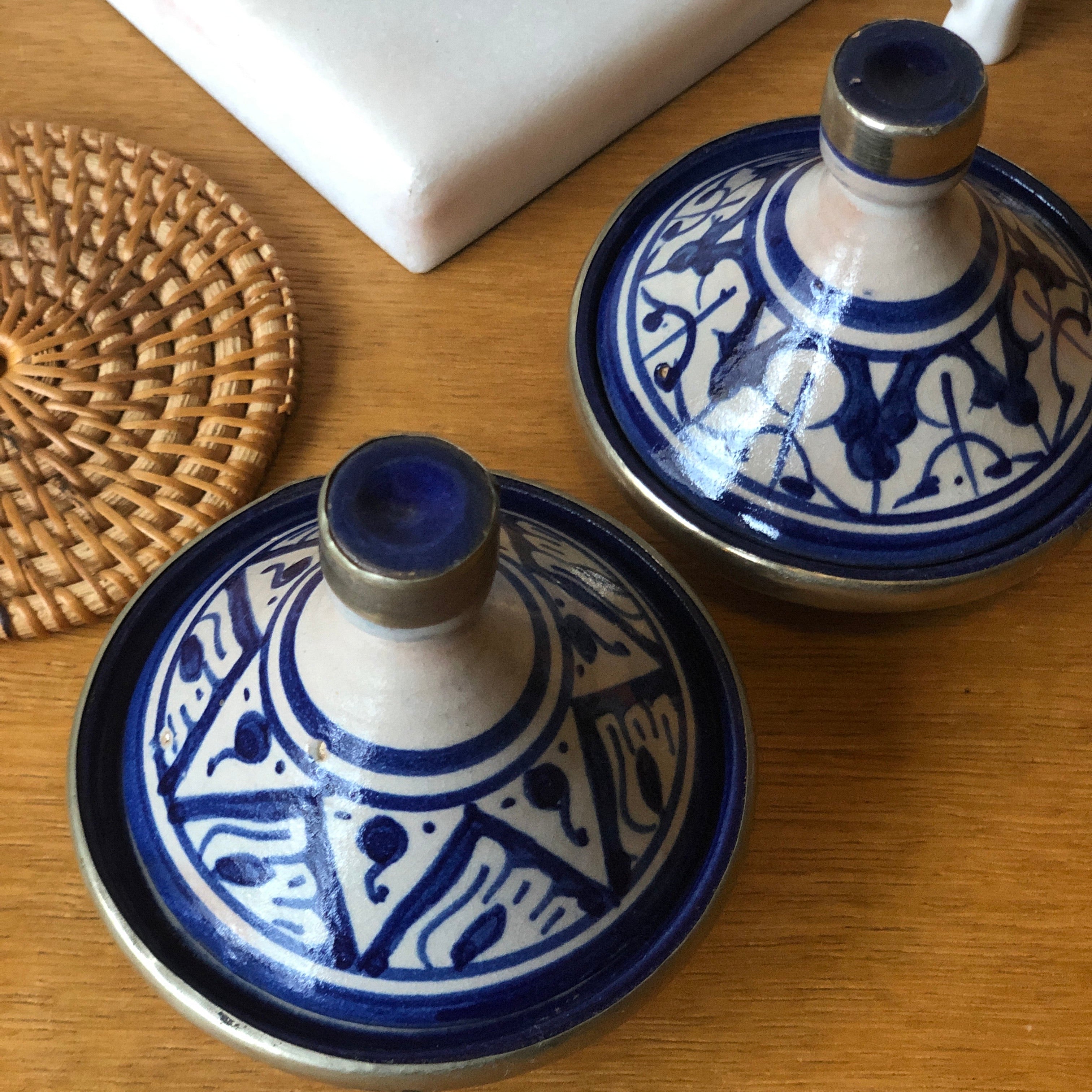 Tangier Mini Tagine in Blue & White