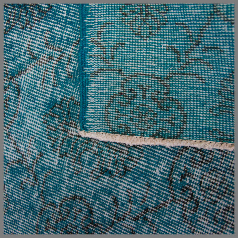 Anatolian Patchwork Rug in Cerulean II