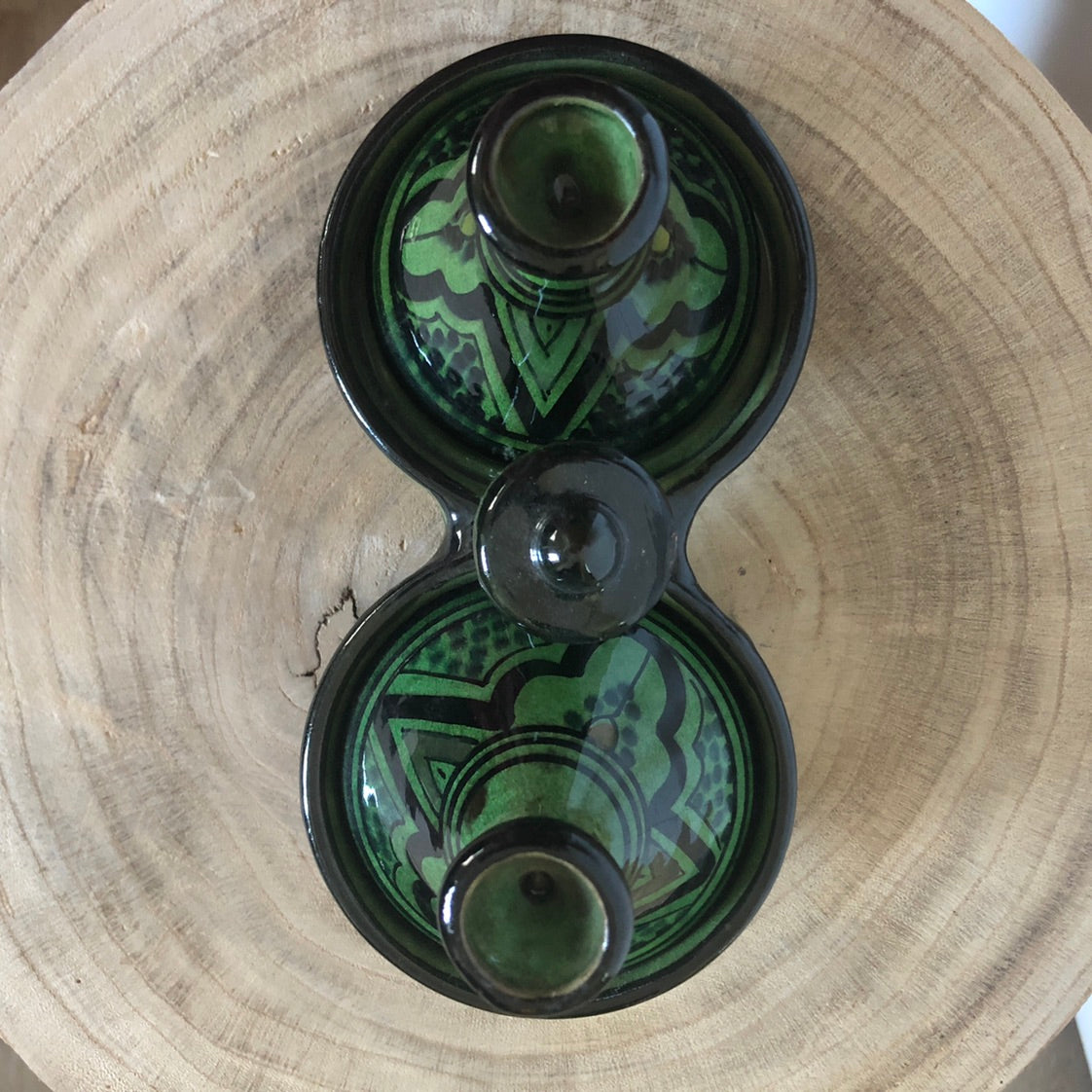 Maroc Mini Dual Tagine in Green