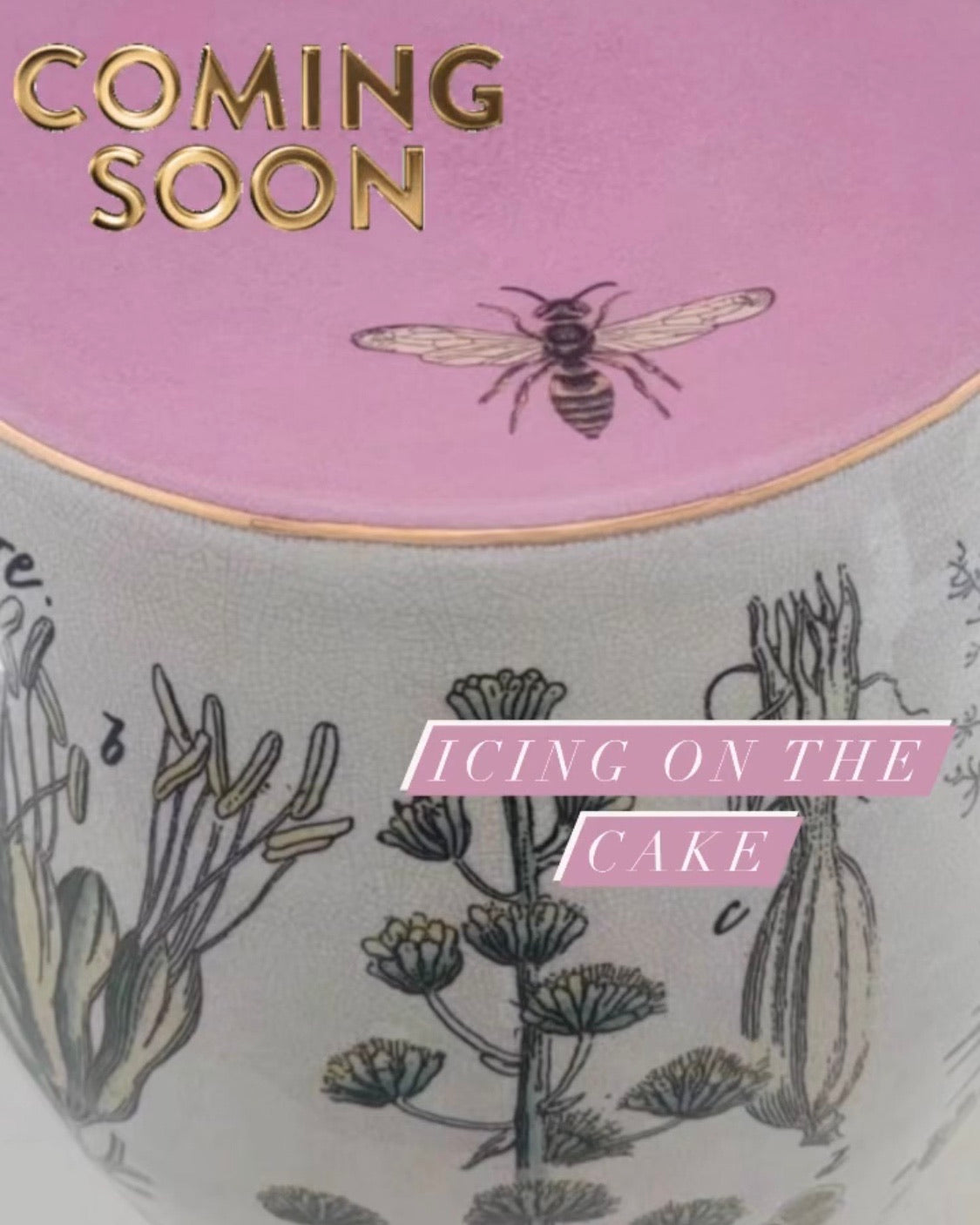 Botanical Porcelain Stool
