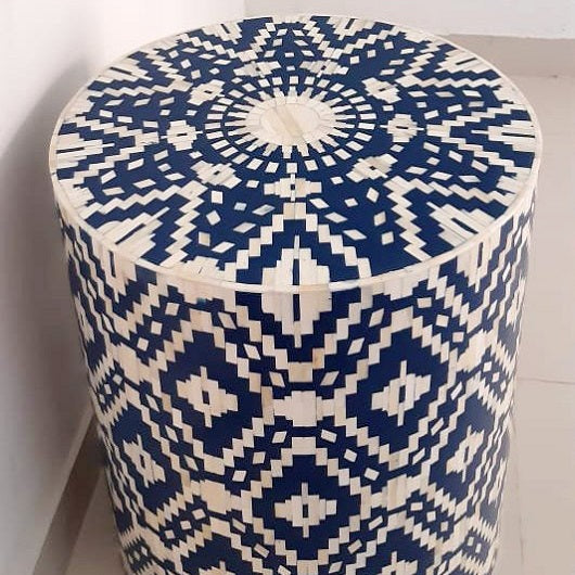 Bone Inlay Floral Lamp Base