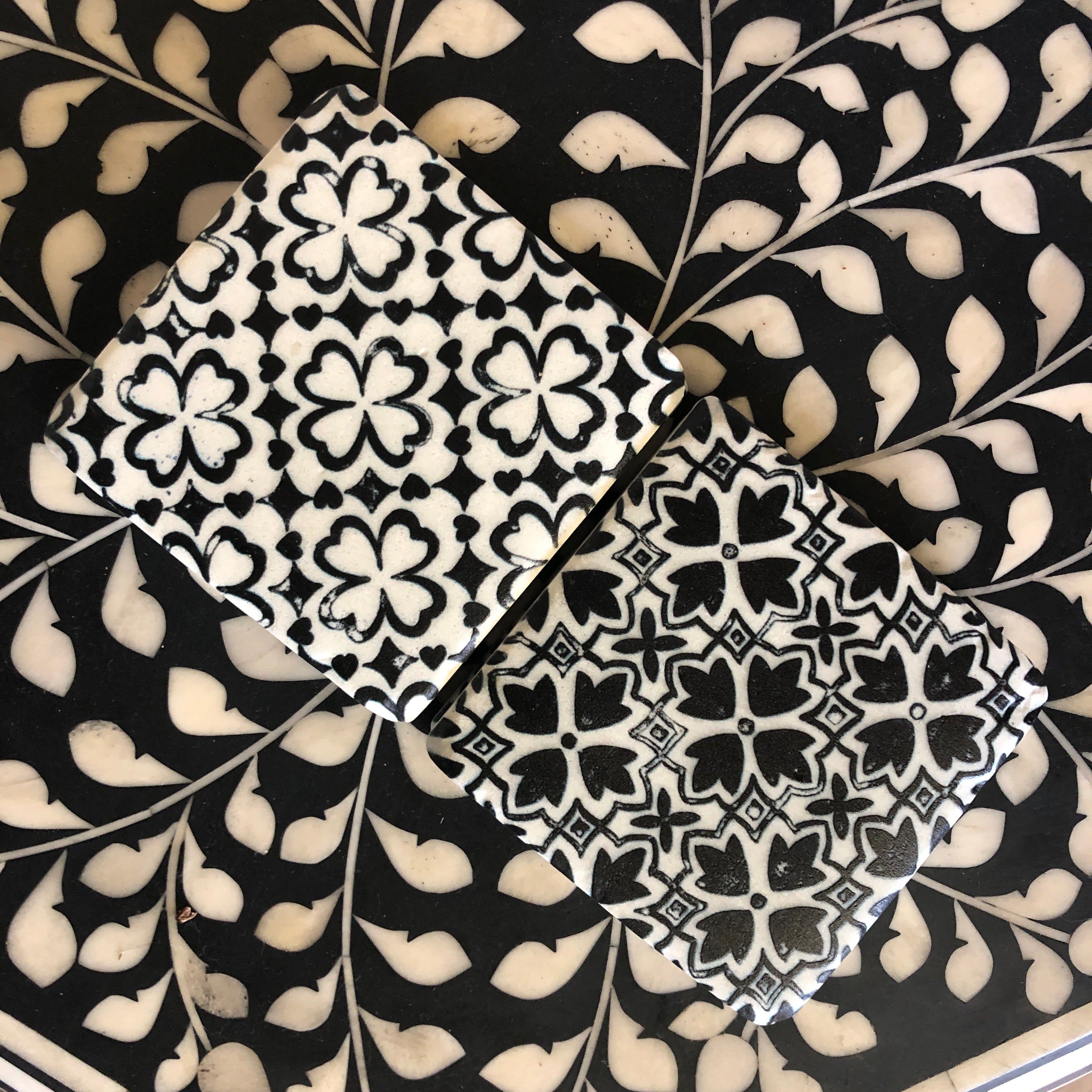Morocco Stone-Look Coasters - Set of 4