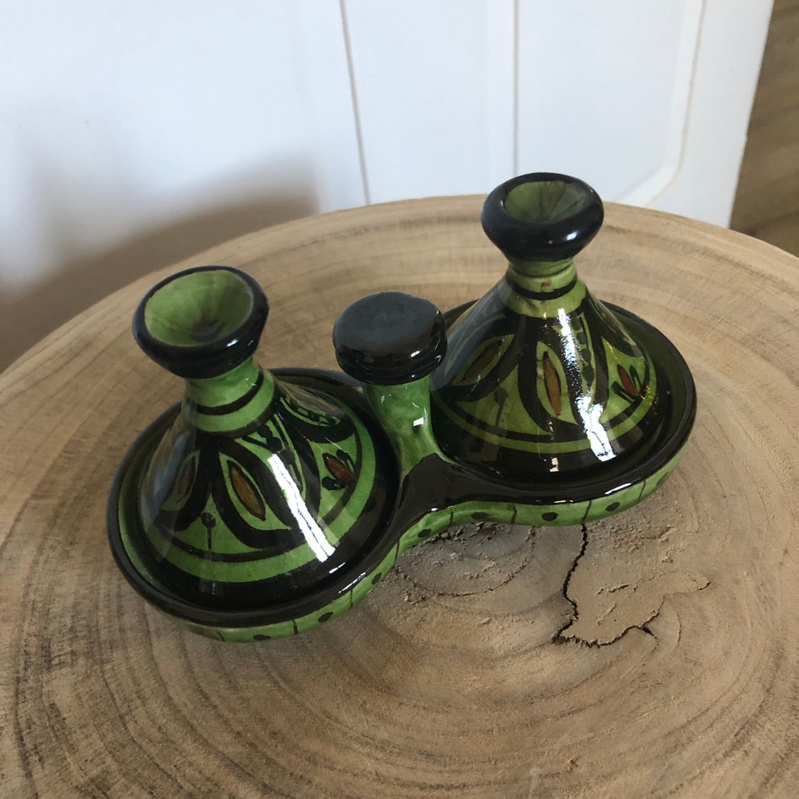 Maroc Mini Dual Tagine in Green
