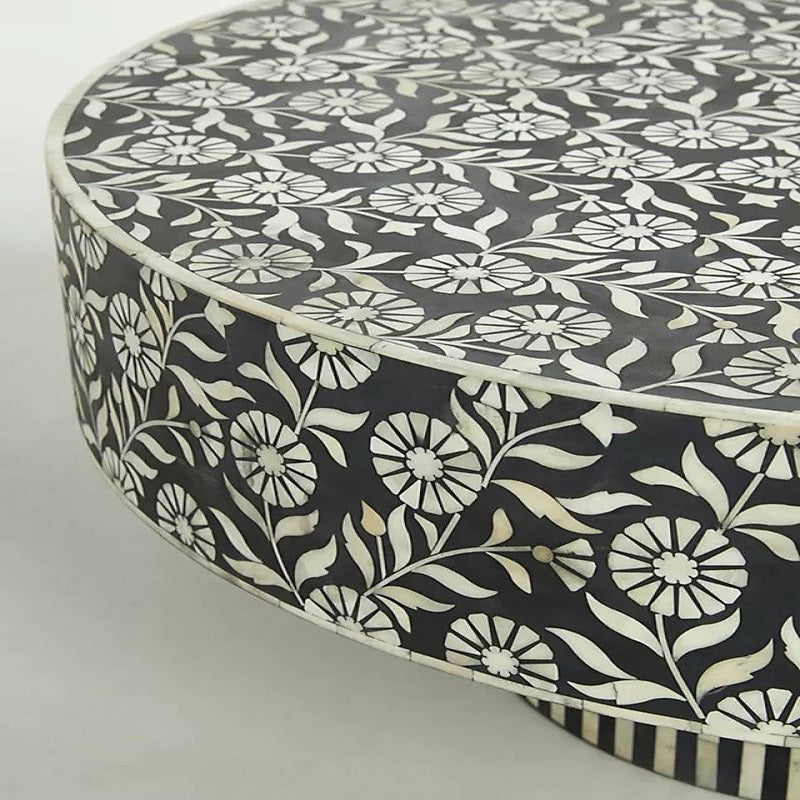 Bone Inlay Geo Rectangular Coffee Table