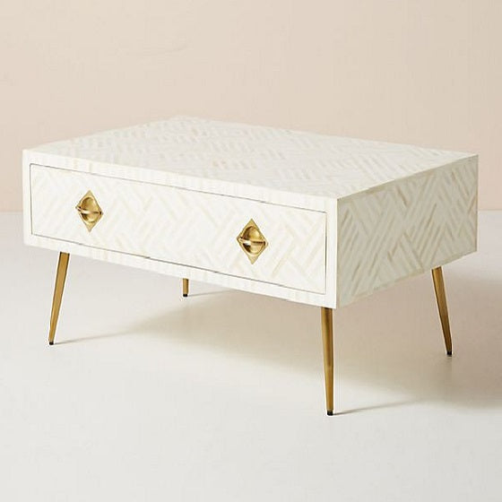 Hand Carved Timber Cut-Out Buffet in White - Damaged Warehouse Sale