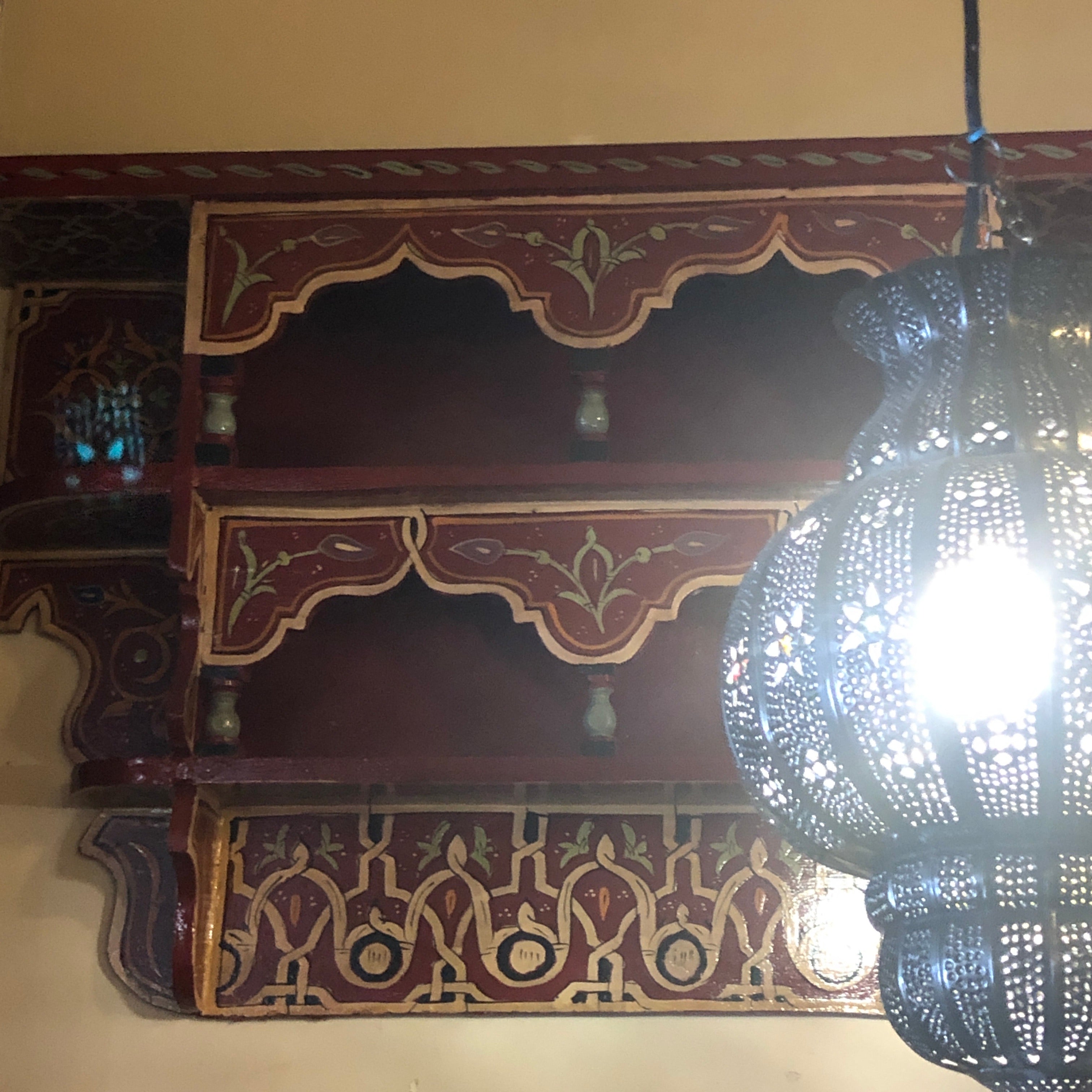 Moroccan Hand Painted Wall Shelf