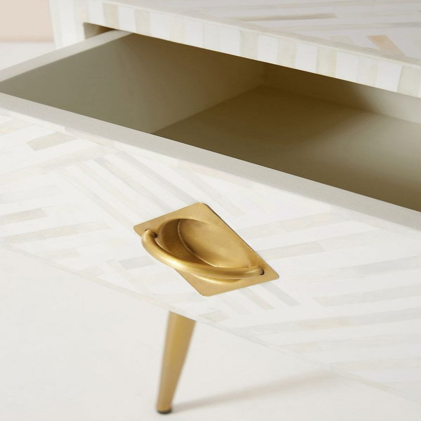 Bone Inlay Swirl Six-Drawer Dresser
