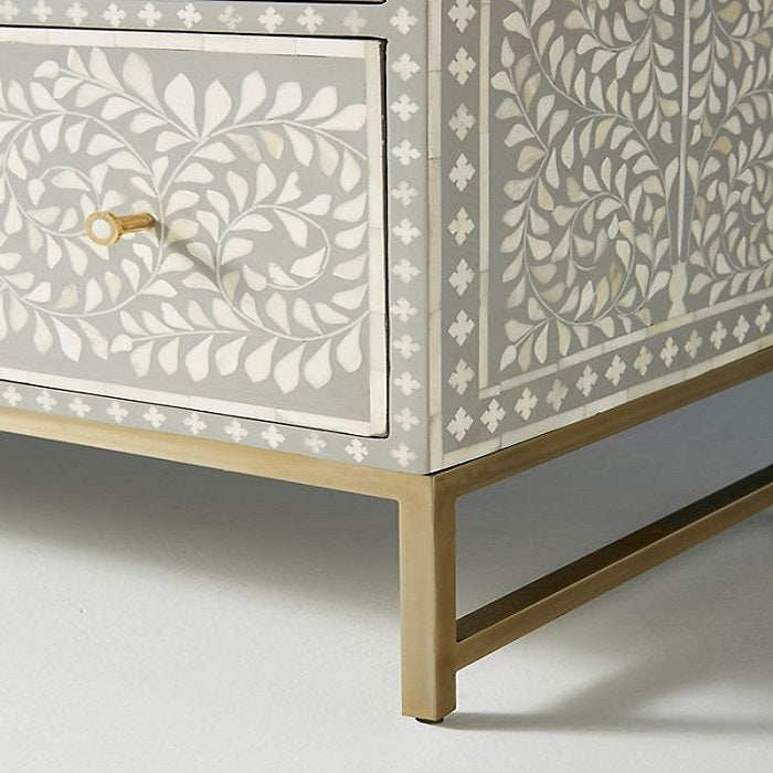 Bone Inlay Swirl Six-Drawer Dresser