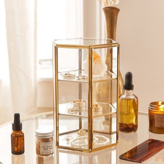 Brass & Glass Display Case