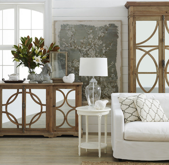 Nimes Occasional Round Table in White