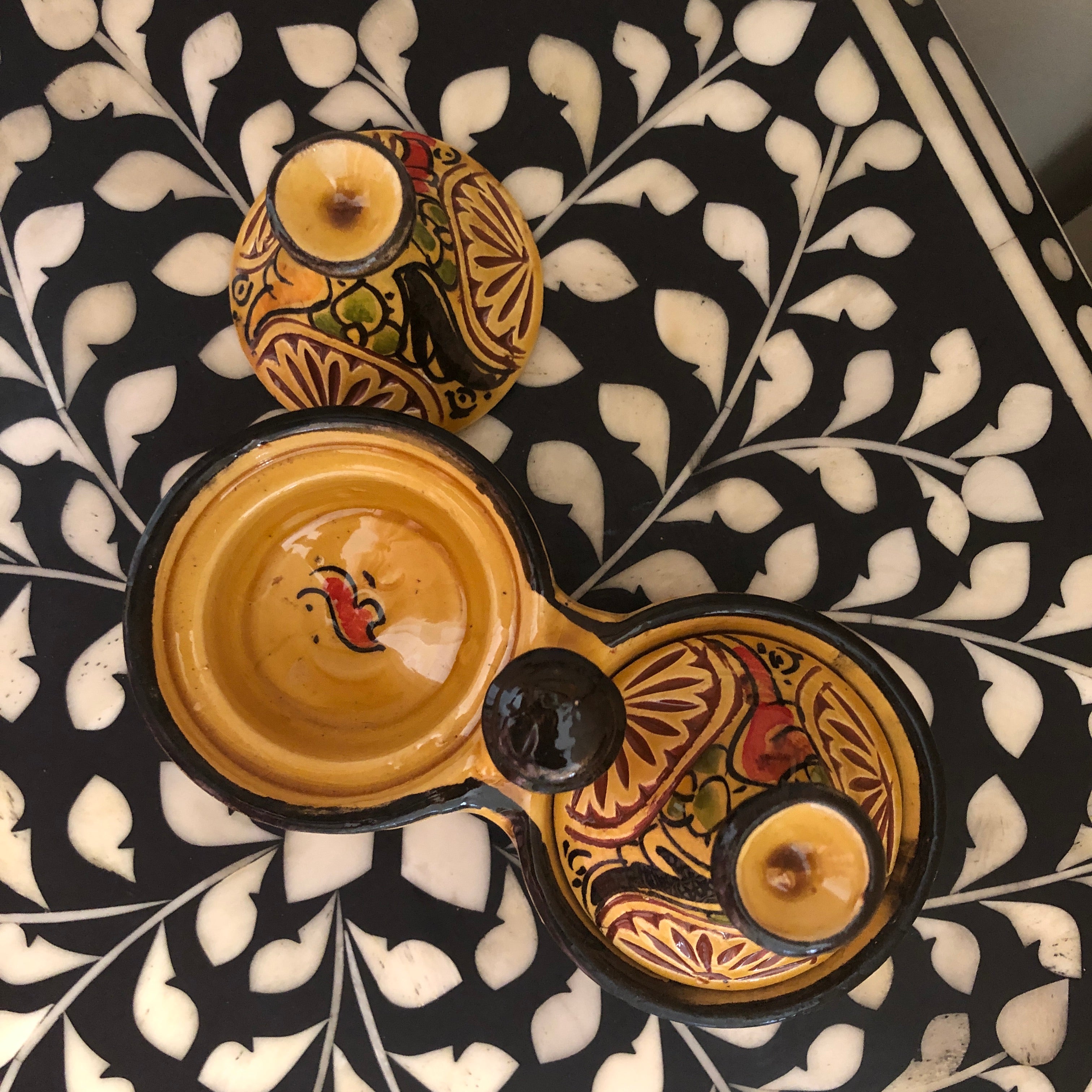 Mini Dual Tagines in Yellow