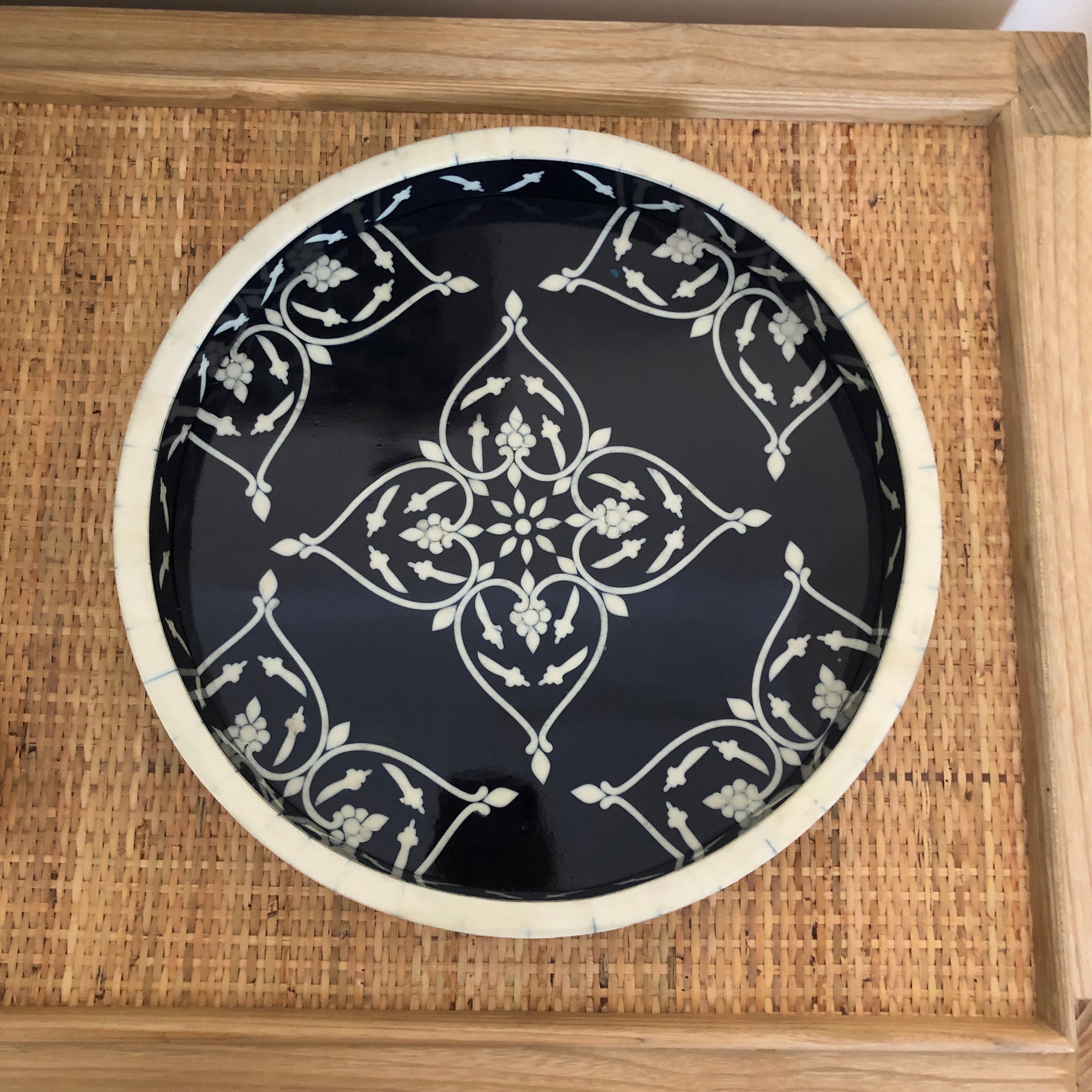 Bone Inlay Tray with Hearts