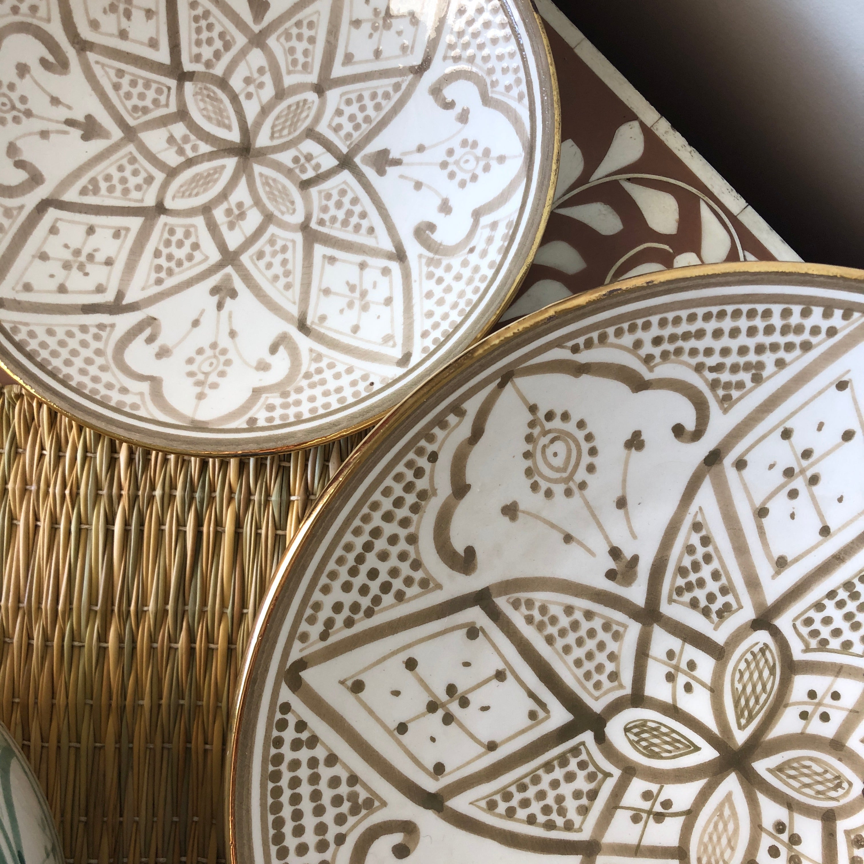 Pastel Safi Plates (Set of Two) in Cocoa