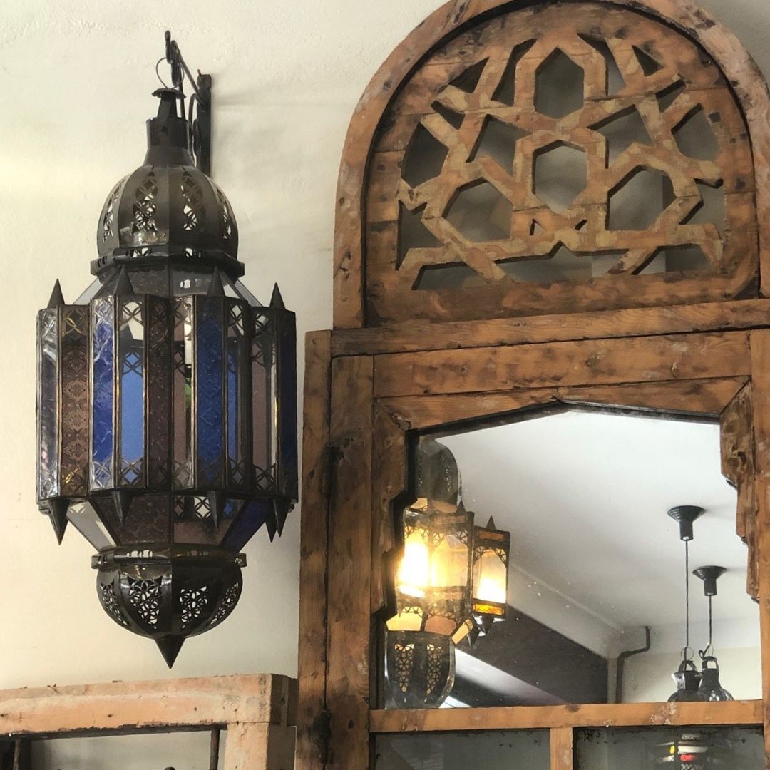 Classic Moroccan Hanging Glass Pendant Light