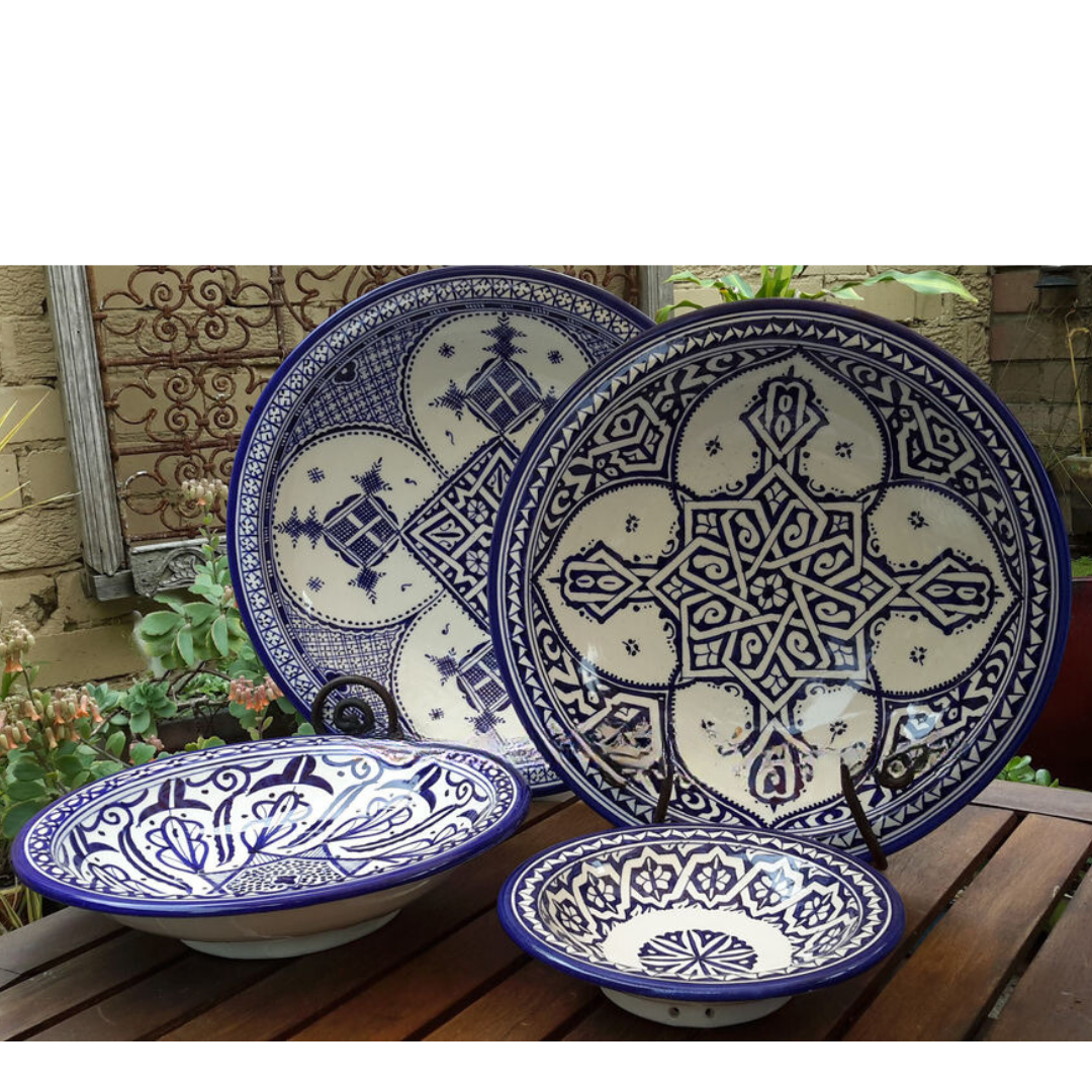 Fez Shallow Dish in Blue