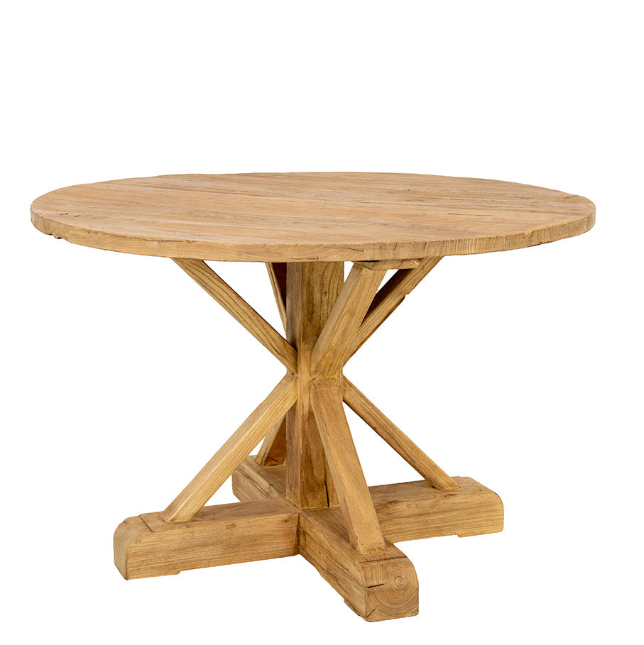 Recycled Elm Round Dining Table