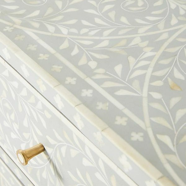 Bone Inlay Scroll Vine Buffet in Grey
