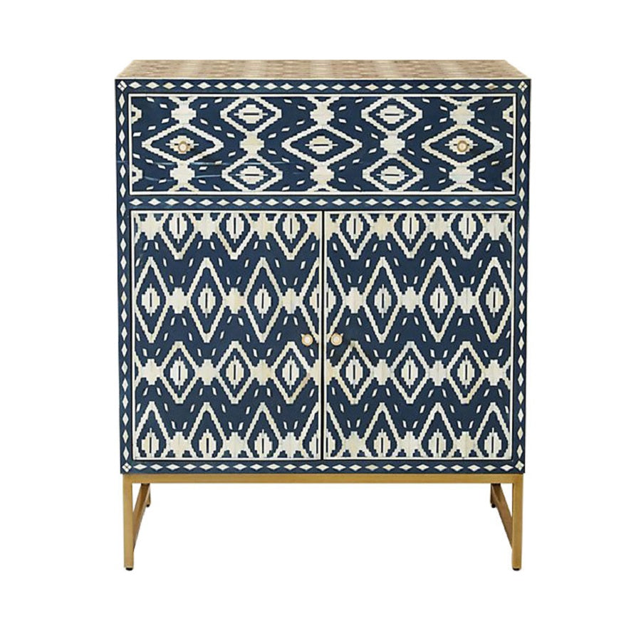 Bone Inlay Geo Inlay Media Console