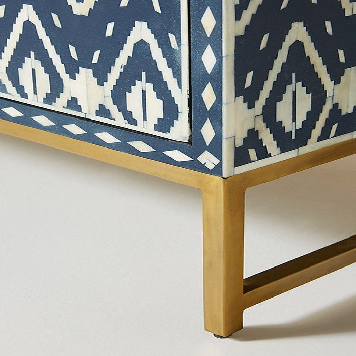 Bone Inlay Geo Inlay Media Console